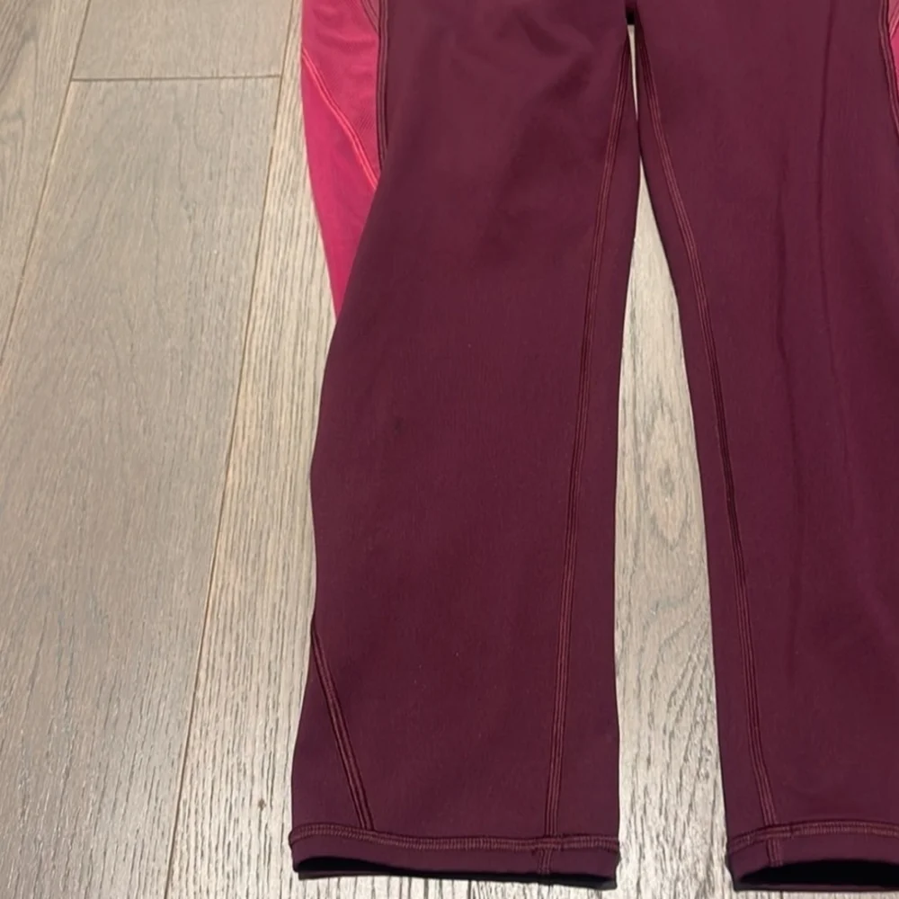 LULULEMON BERRY COLOR ME OMBRE CROPPED LEGGINGS SIZE 8
